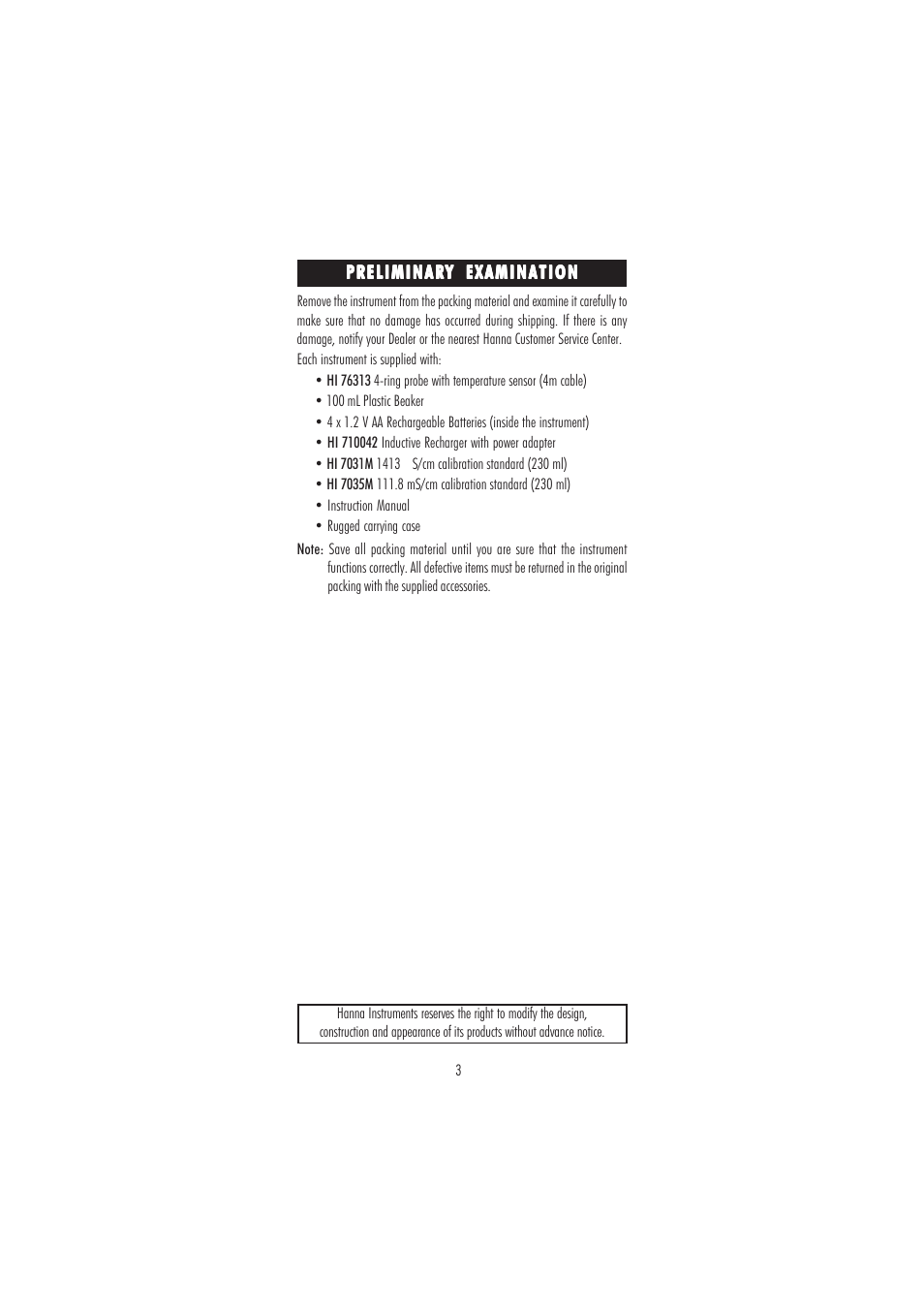Hanna Instruments HI 98188 User Manual | Page 3 / 68