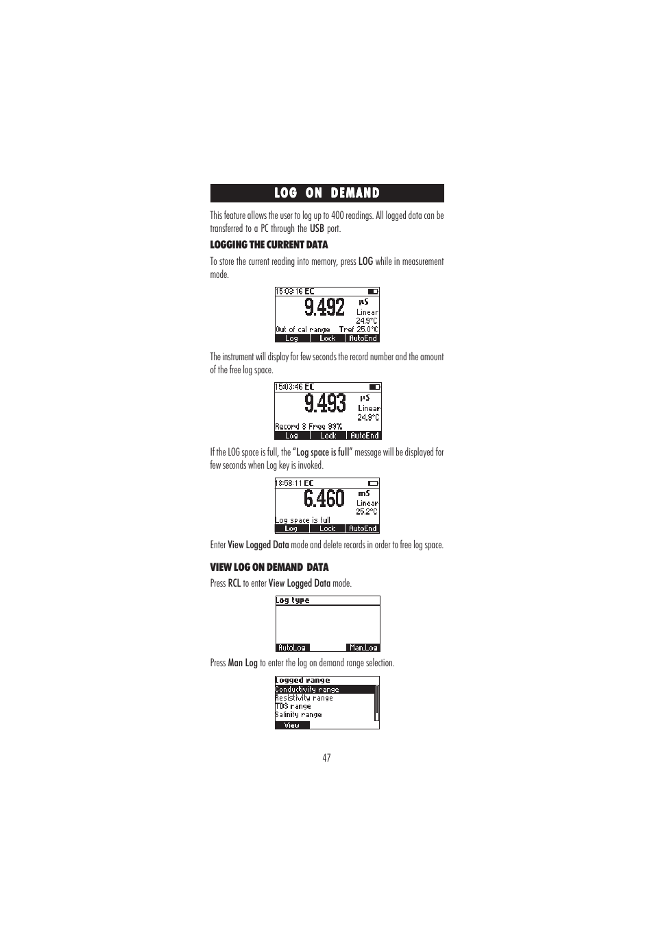 Hanna Instruments HI 98188 User Manual | Page 47 / 68