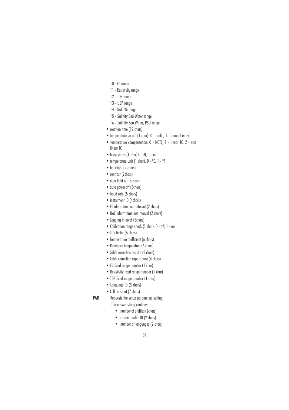 Hanna Instruments HI 98188 User Manual | Page 59 / 68