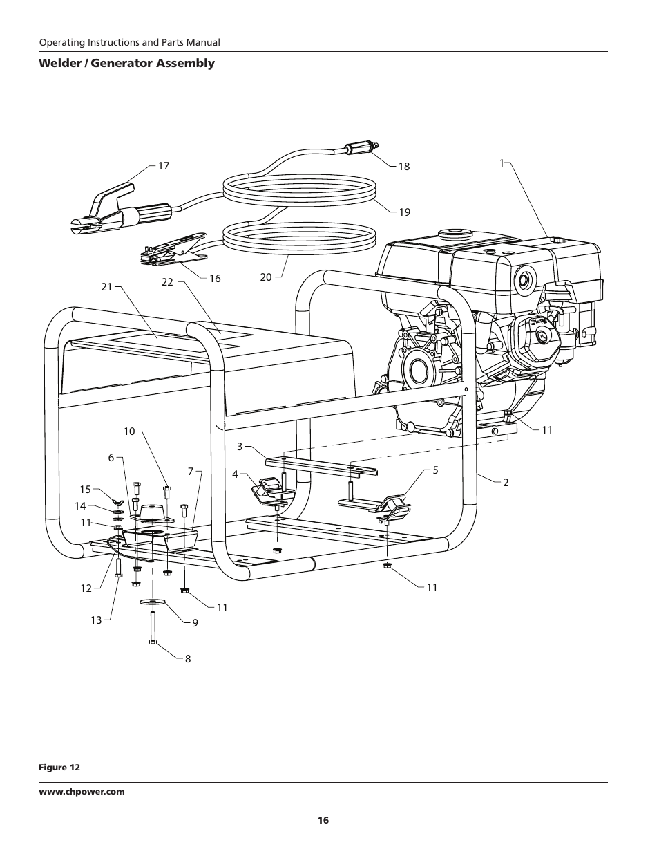 Campbell Hausfeld Welder / Generator GW4500 User Manual | Page 16 / 20