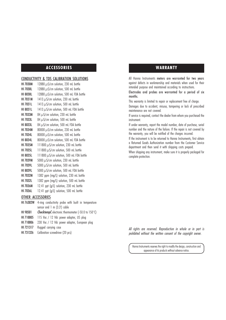 Hanna Instruments HI 9033 User Manual | Page 9 / 11
