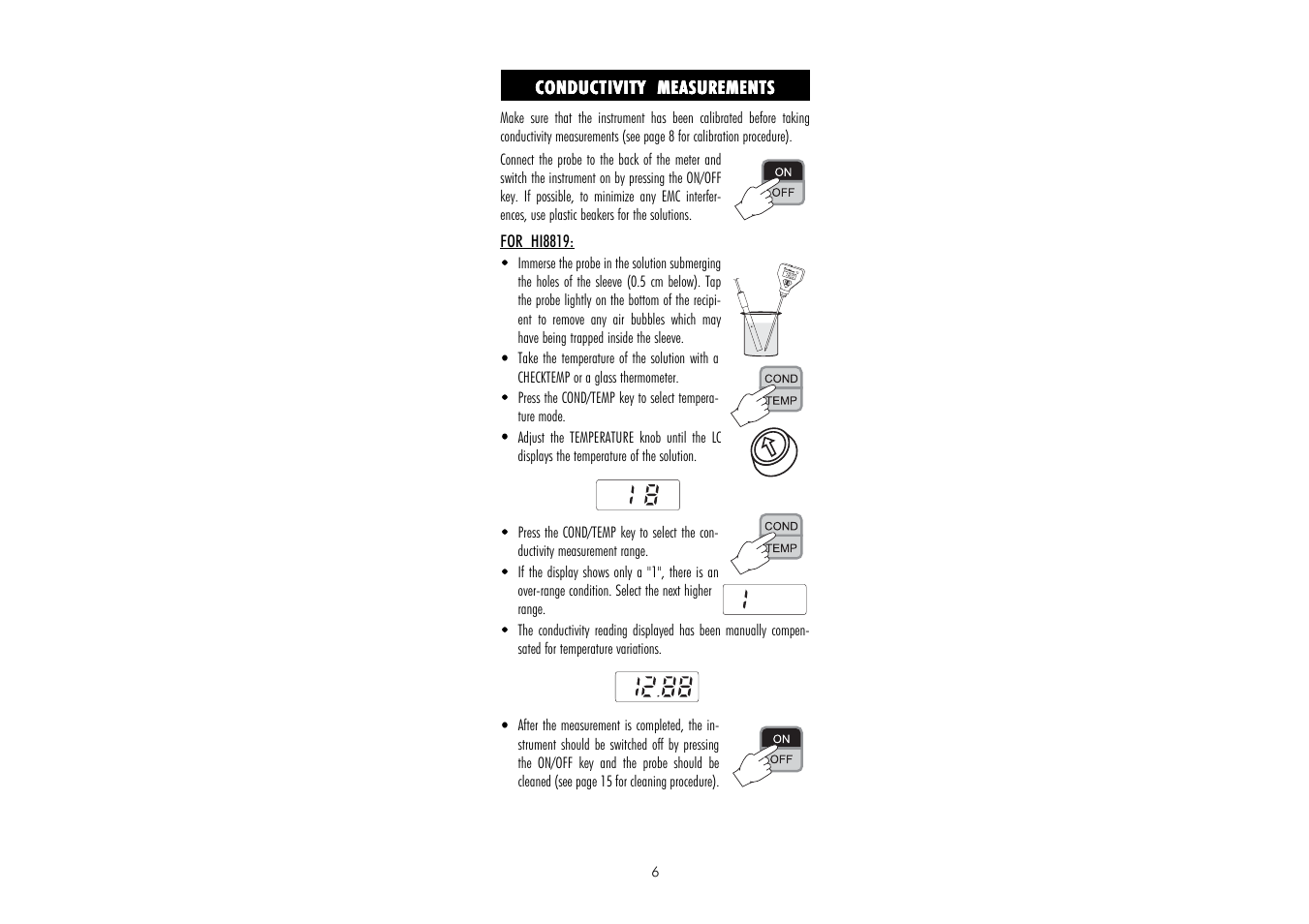 Hanna Instruments HI 8819 User Manual | Page 6 / 20