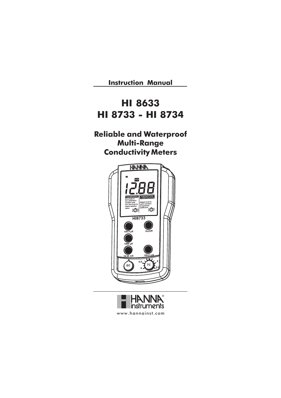 Hanna Instruments HI 8633 User Manual | 20 pages