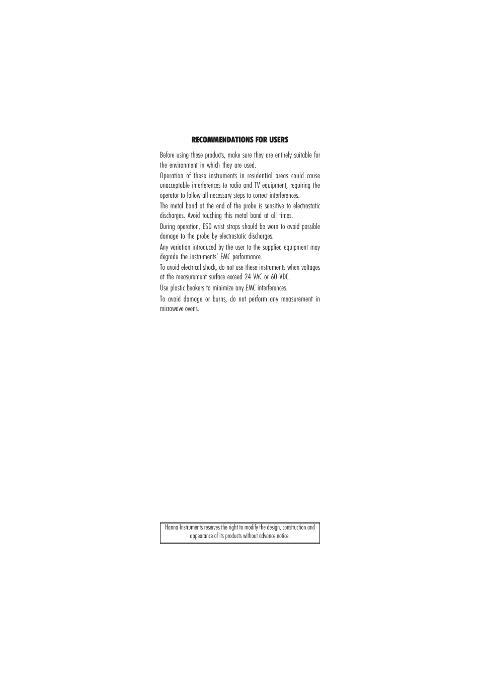 Hanna Instruments HI 8633 User Manual | Page 19 / 20