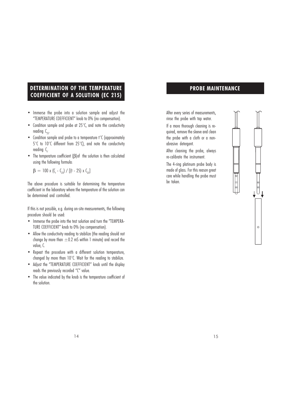 Probe maintenance | Hanna Instruments EC 214 User Manual | Page 8 / 11