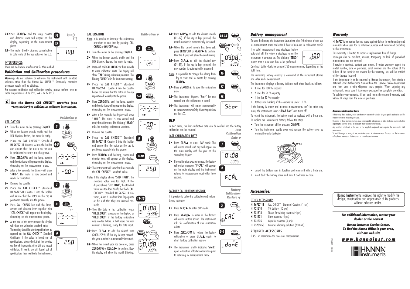 Hanna Instruments HI 96727 User Manual | Page 2 / 2