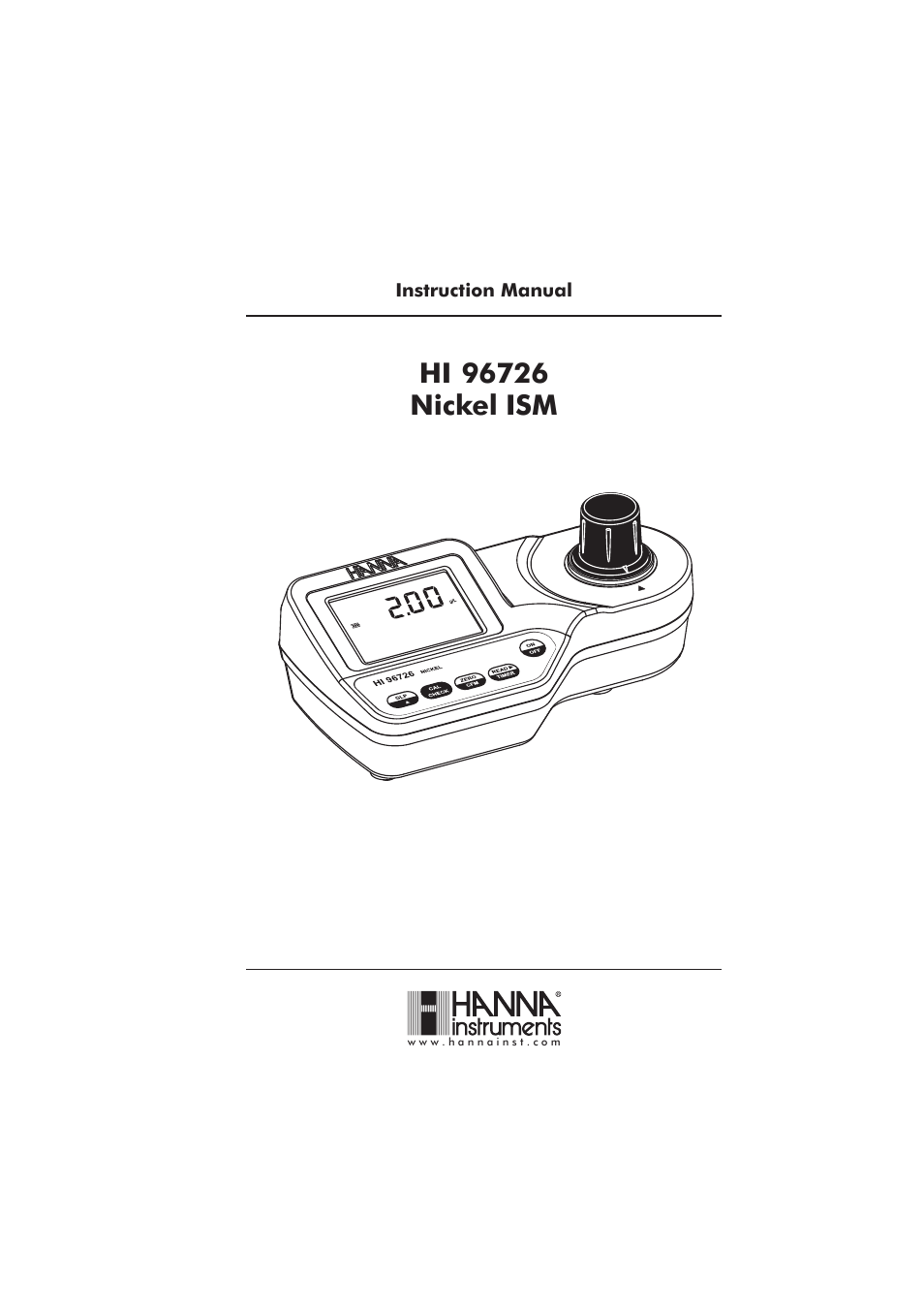 Hanna Instruments HI 96726 User Manual | 24 pages