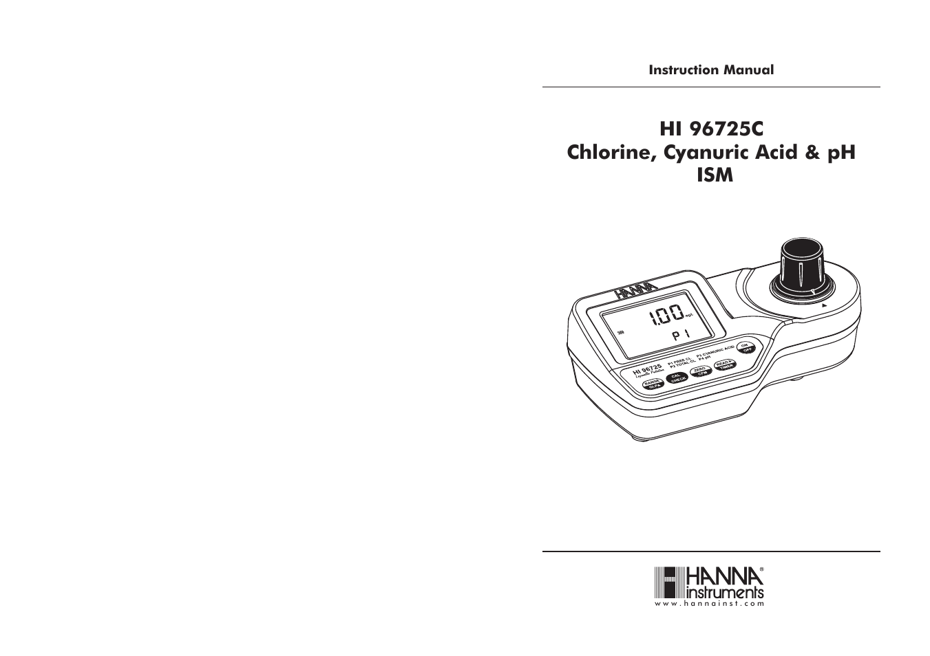 Hanna Instruments HI 96725 User Manual | 15 pages