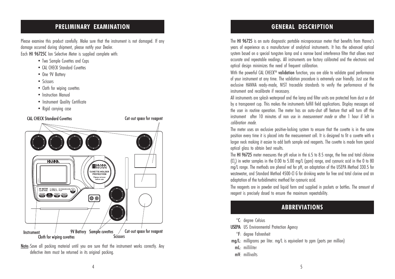 Hanna Instruments HI 96725 User Manual | Page 3 / 15