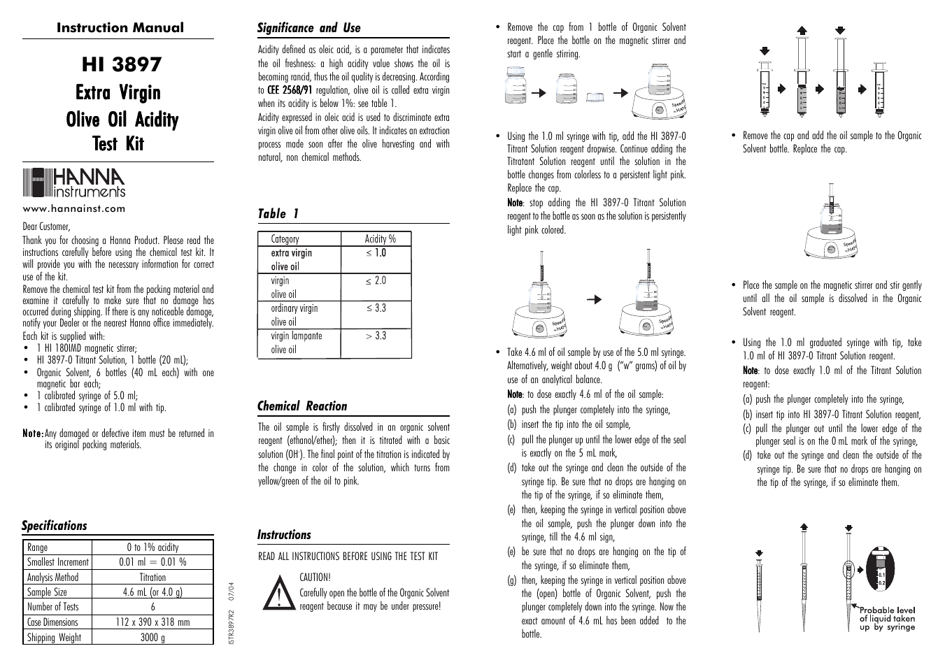 Hanna Instruments HI 3897 User Manual | 2 pages