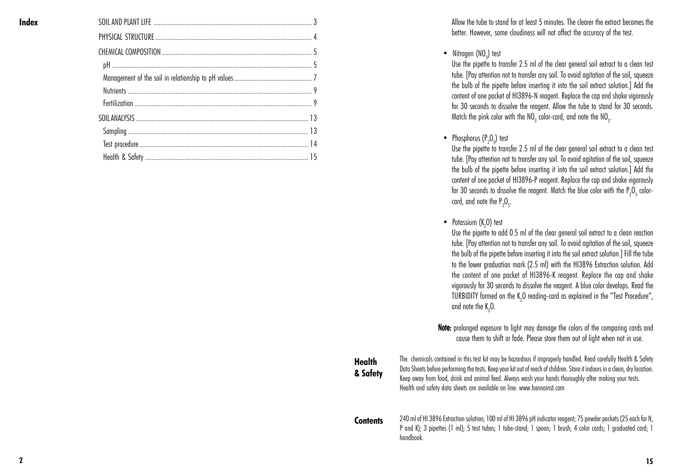 Hanna Instruments HI 3896 User Manual | Page 2 / 8