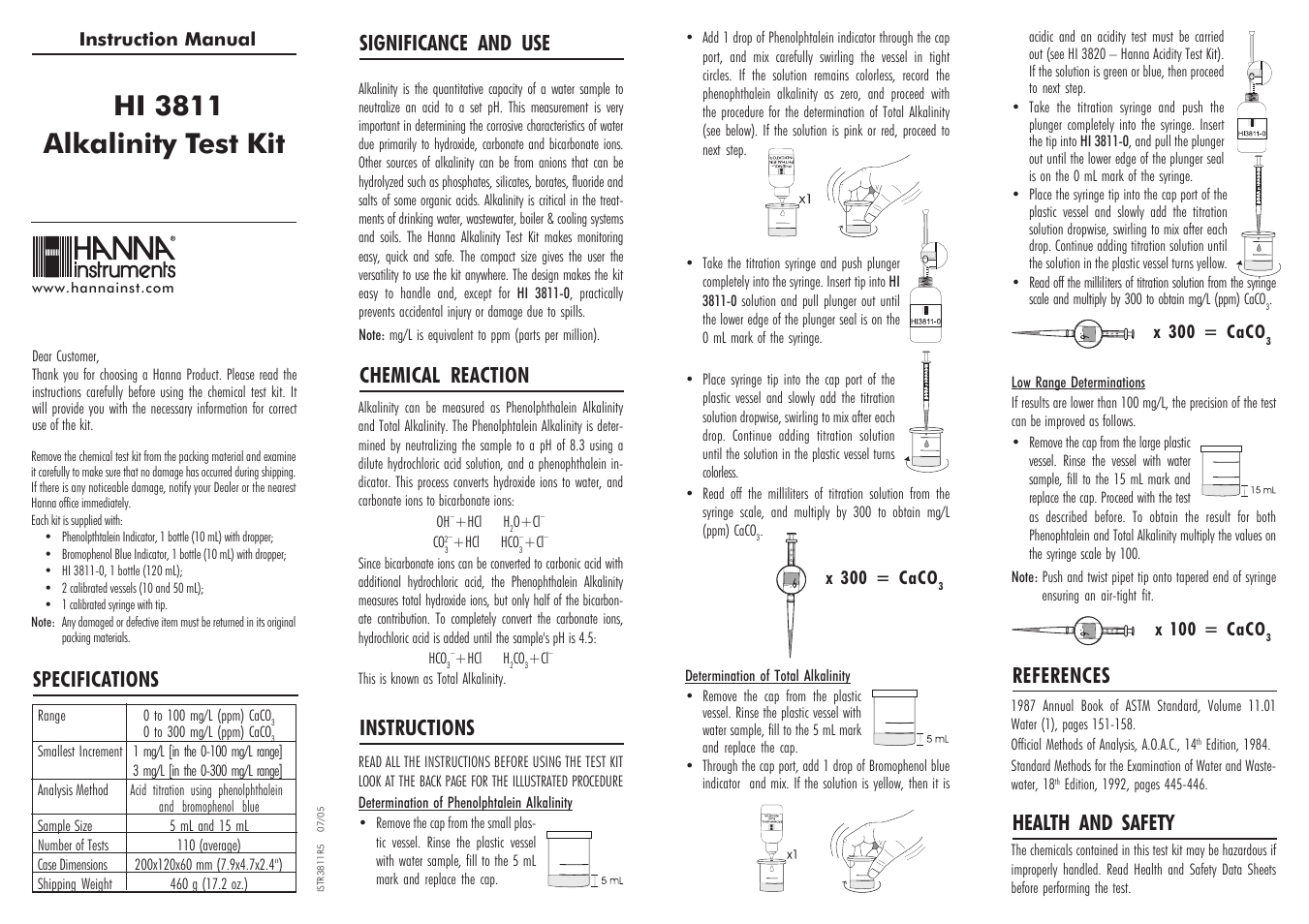 Hanna Instruments HI 3811 User Manual | 2 pages