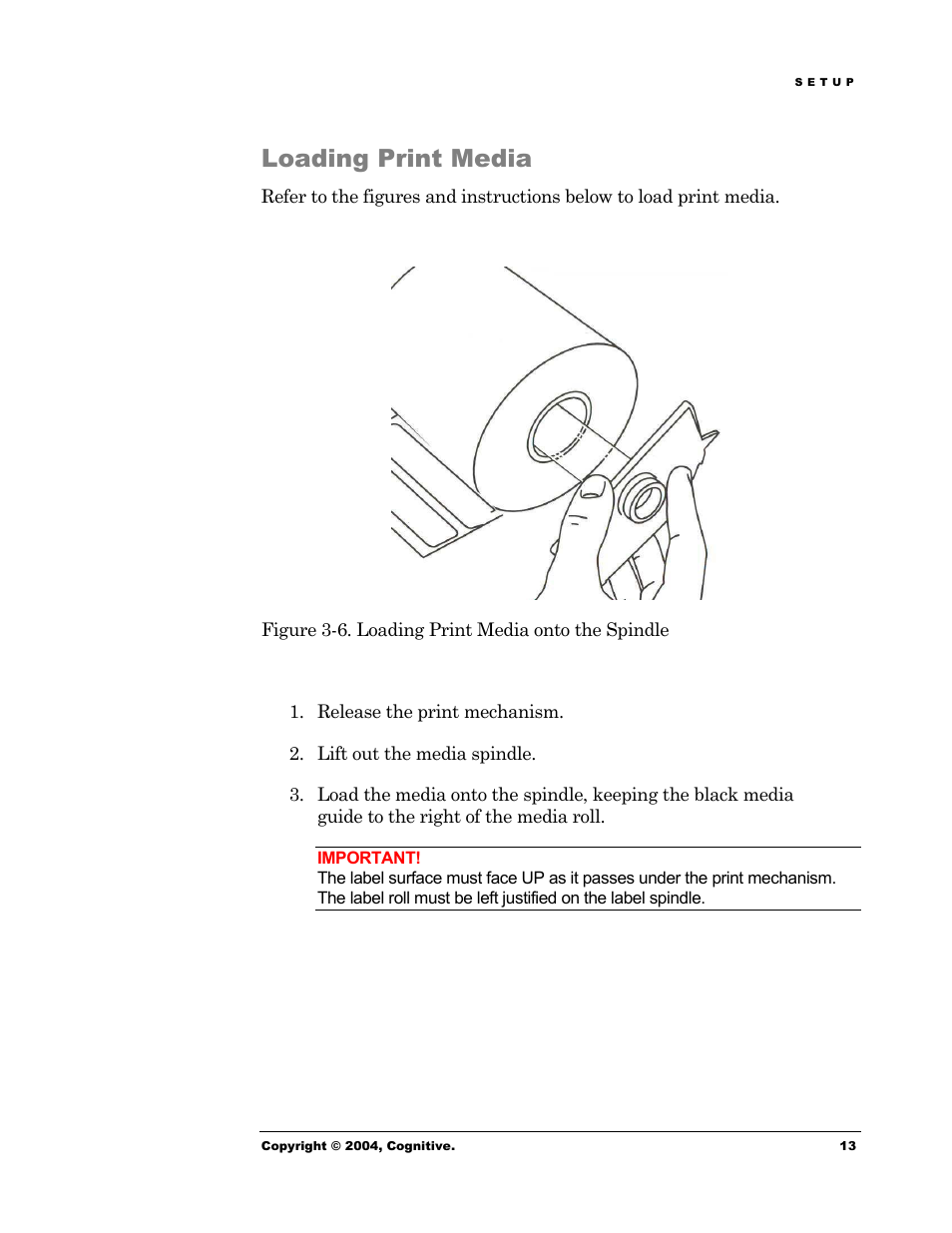 Loading print media | Cognitive Solutions Advantage RFID Thermal Printer User Manual | Page 18 / 80