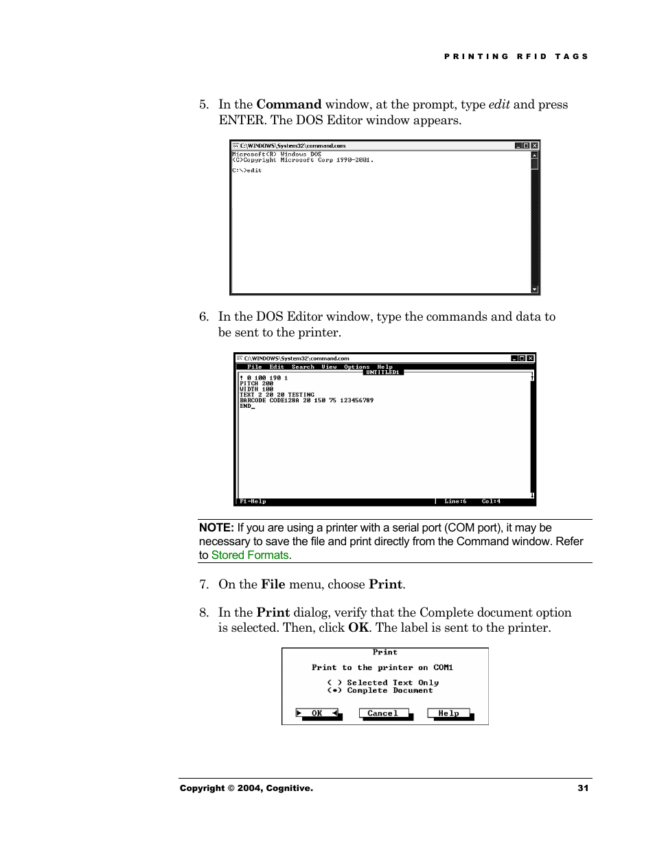 Cognitive Solutions Advantage RFID Thermal Printer User Manual | Page 36 / 80