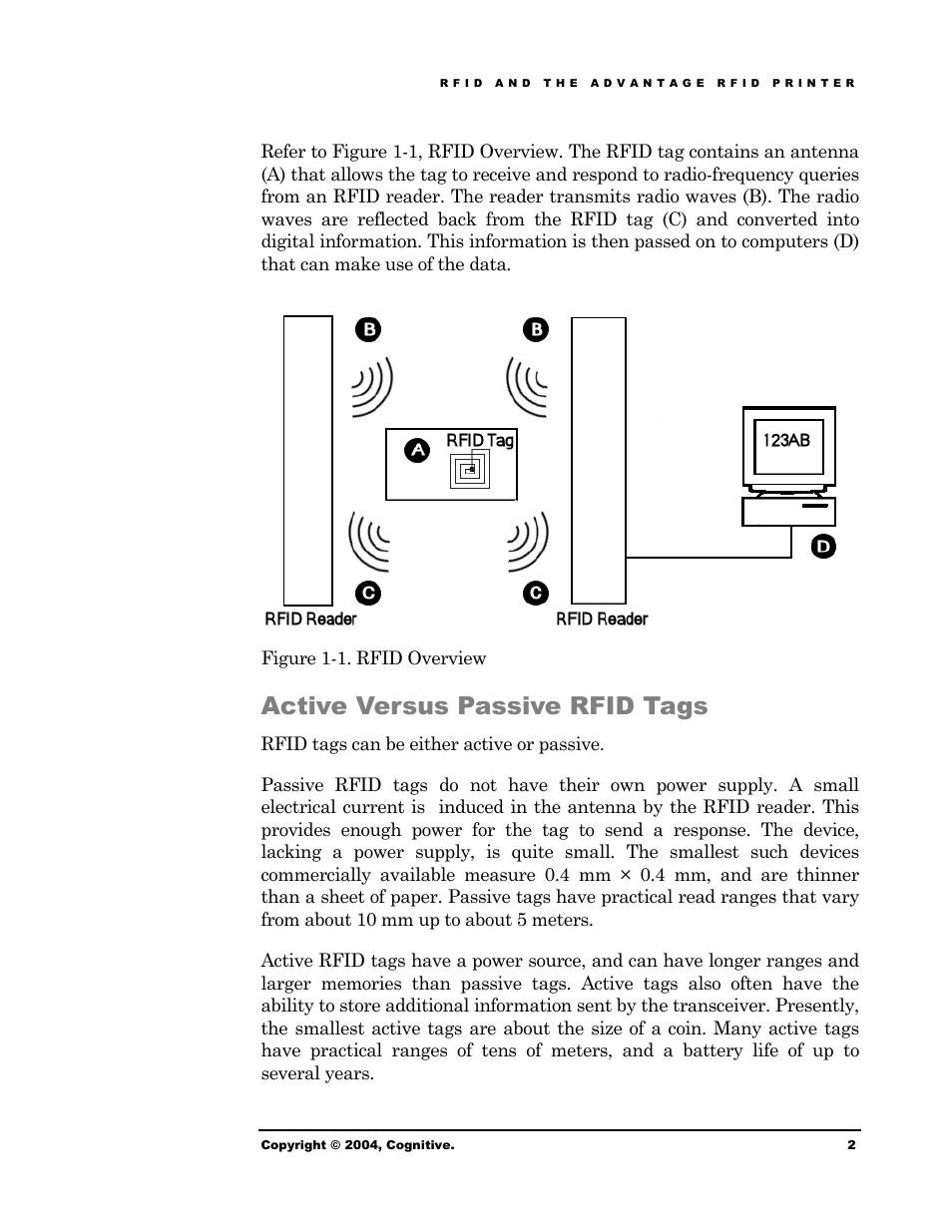 Active versus passive rfid tags | Cognitive Solutions Advantage RFID Thermal Printer User Manual | Page 7 / 80