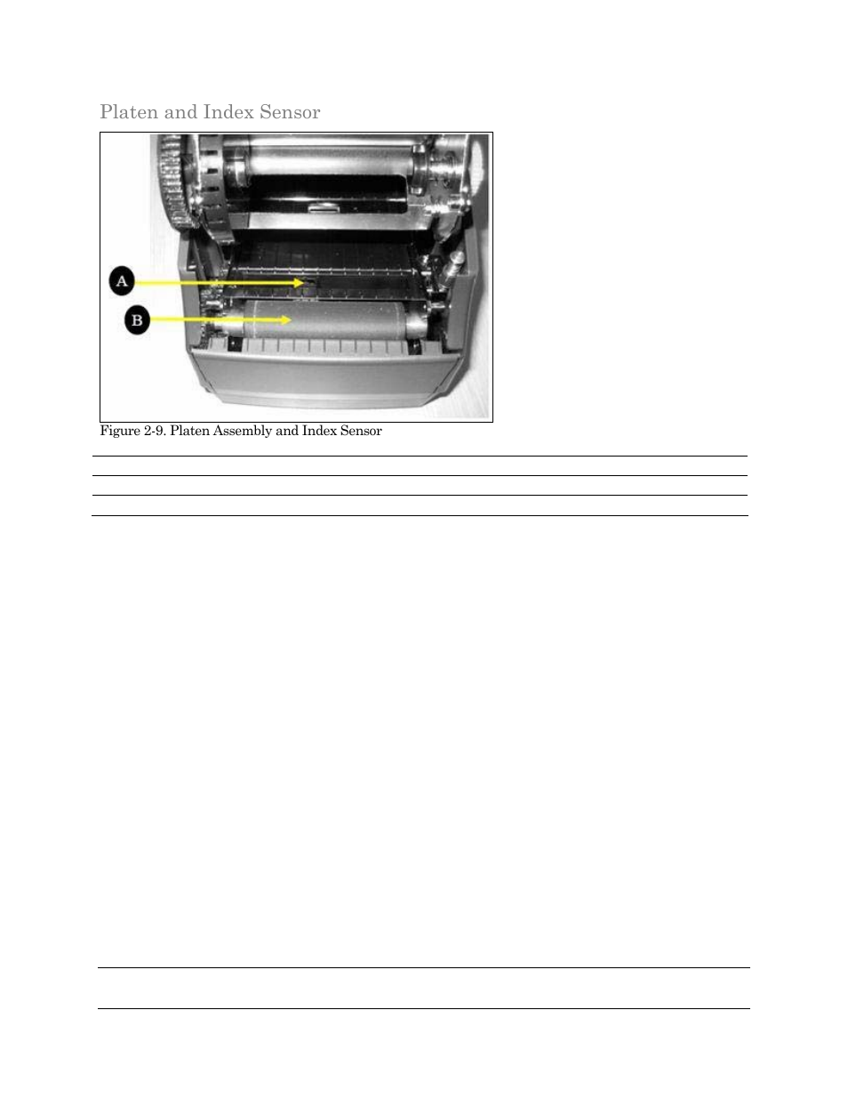 Platen and index sensor | Cognitive Solutions C SERIES User Manual | Page 16 / 134