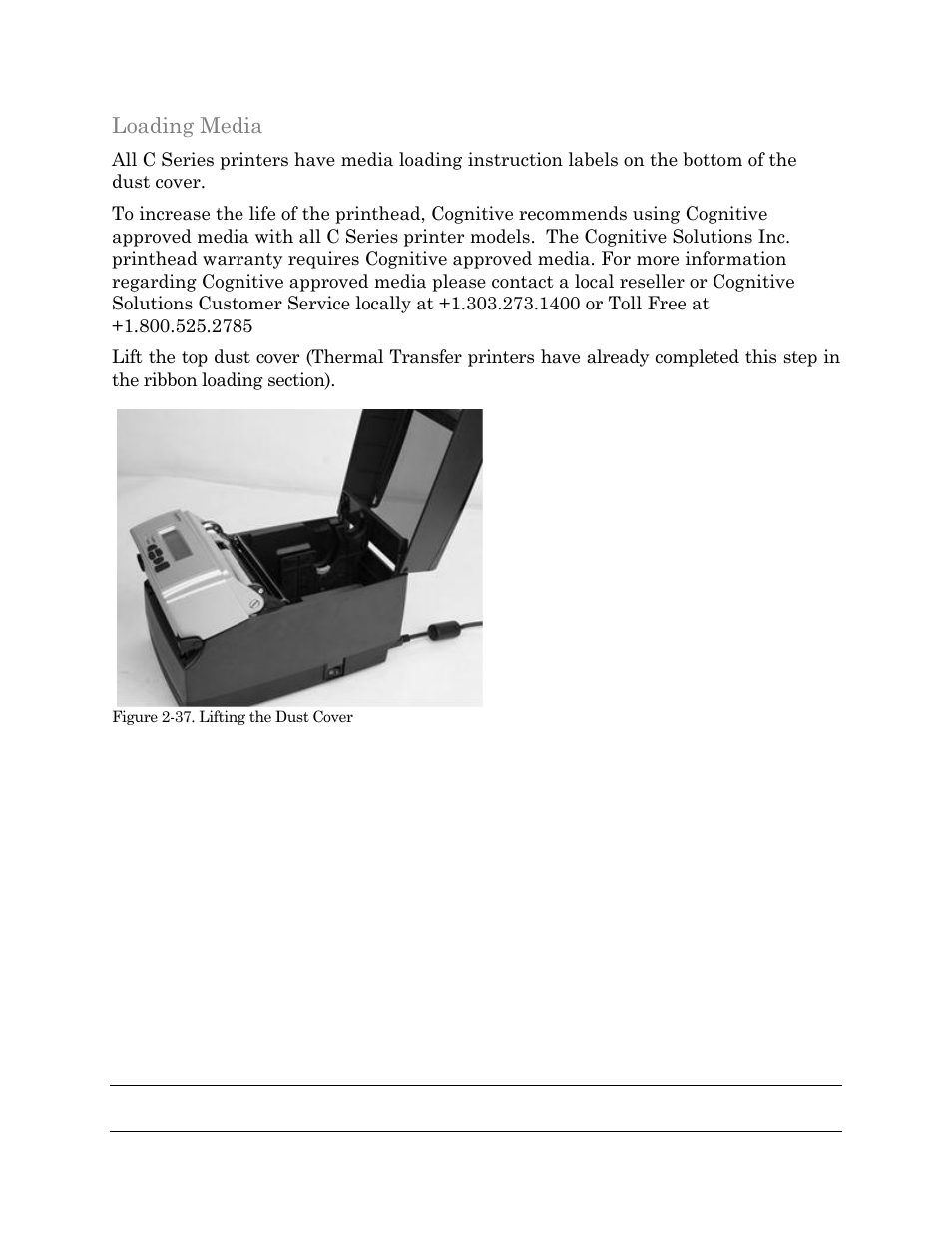 Loading media | Cognitive Solutions C SERIES User Manual | Page 41 / 134