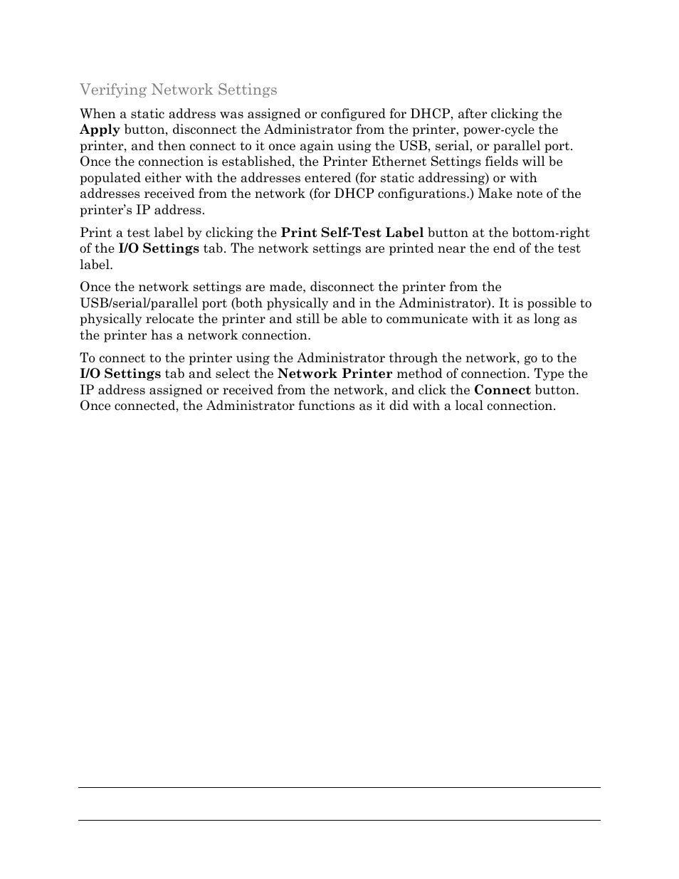 Verifying network settings | Cognitive Solutions C SERIES User Manual | Page 79 / 134