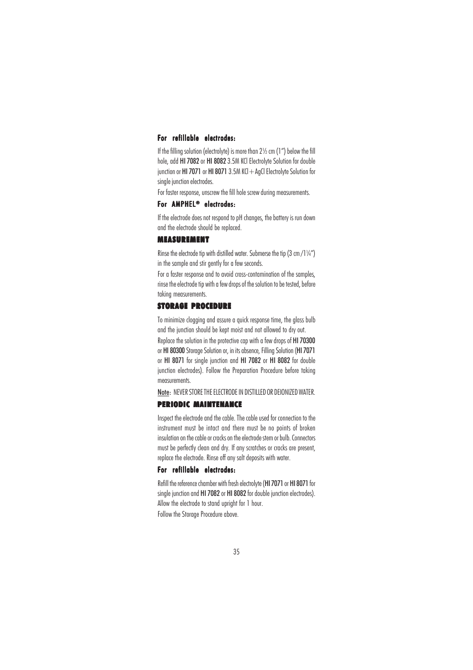 Hanna Instruments HI 2221 User Manual | Page 35 / 44