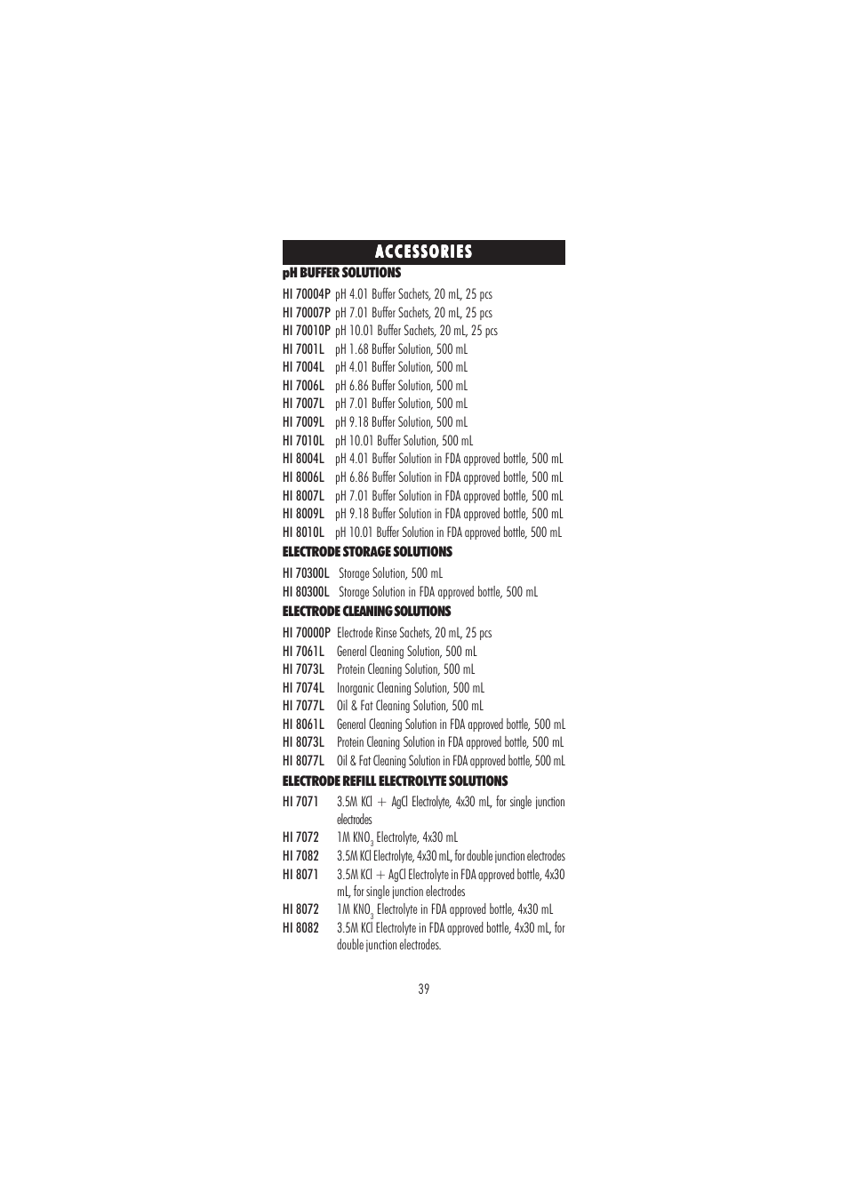 Hanna Instruments HI 2221 User Manual | Page 39 / 44