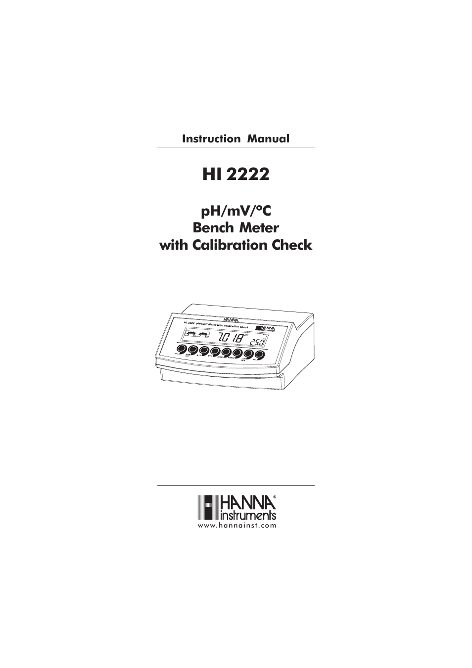 Hanna Instruments HI 2222 User Manual | 40 pages