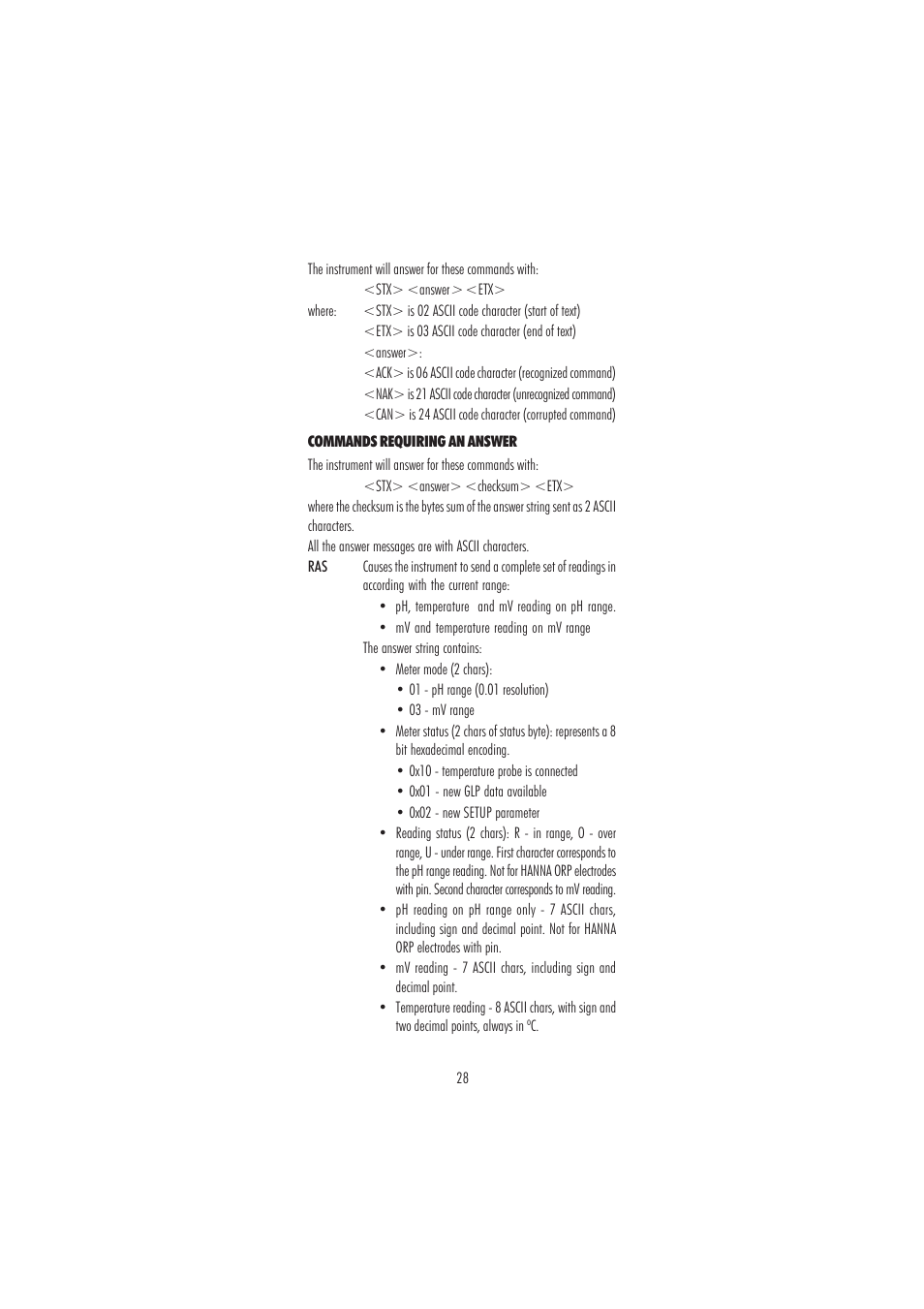Hanna Instruments HI 2222 User Manual | Page 28 / 40