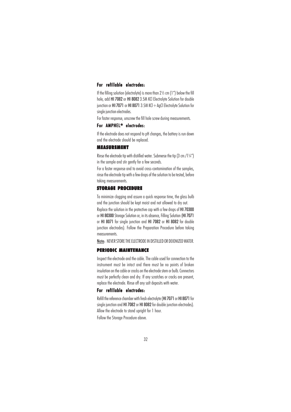 Hanna Instruments HI 2222 User Manual | Page 32 / 40