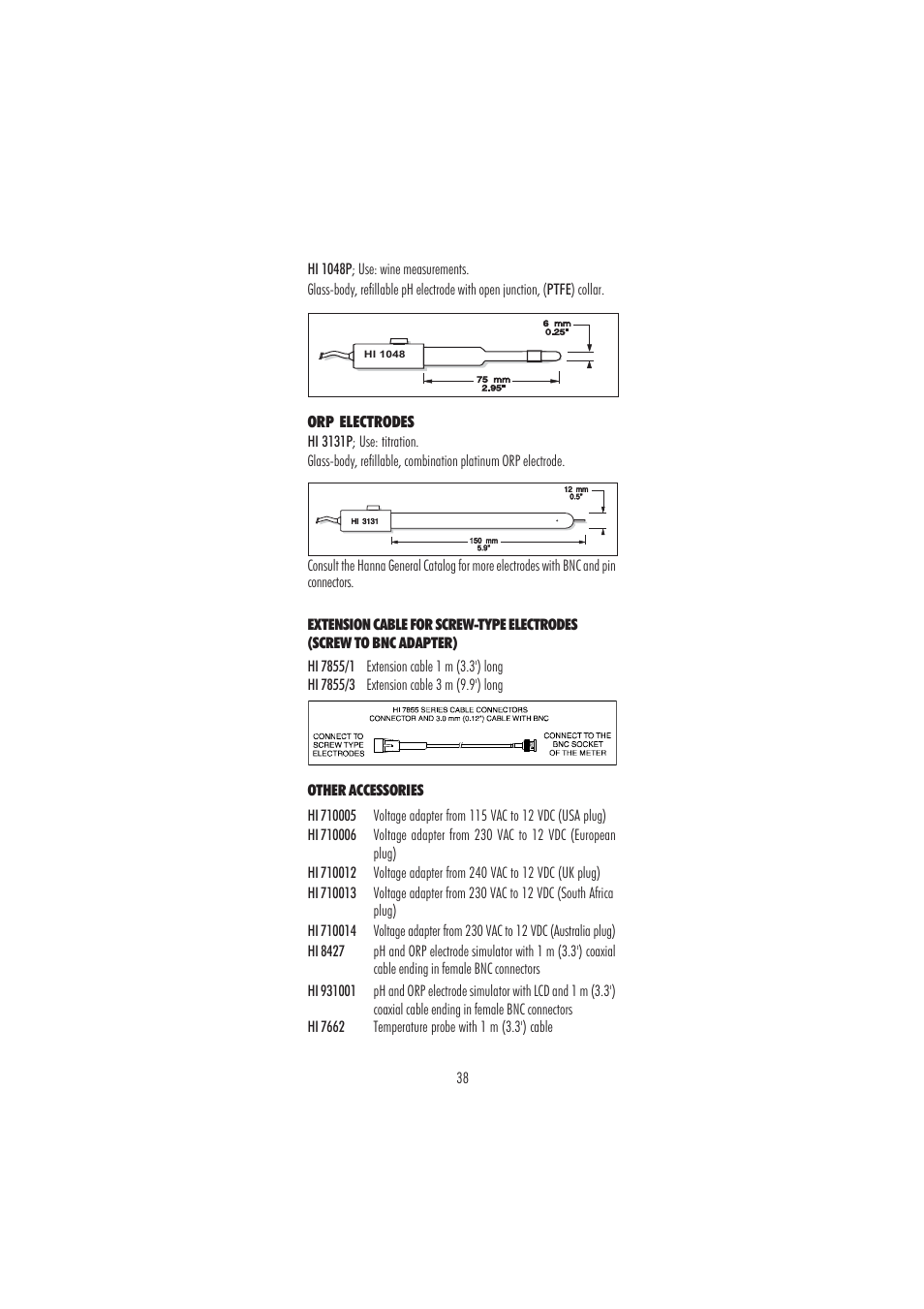 Hanna Instruments HI 2222 User Manual | Page 38 / 40