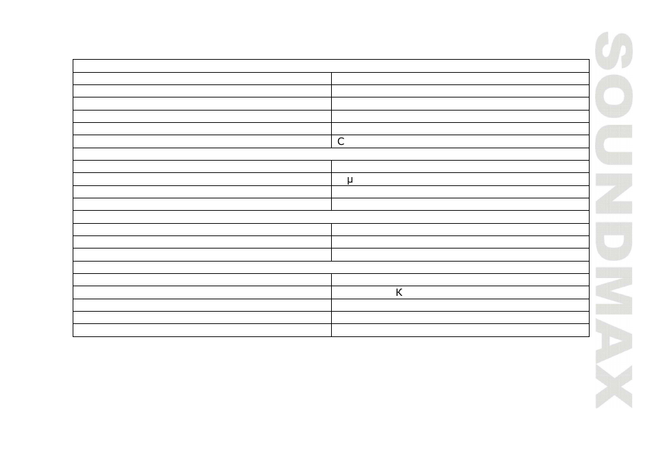 Specification | SoundMax SM-CDM1042 User Manual | Page 37 / 77