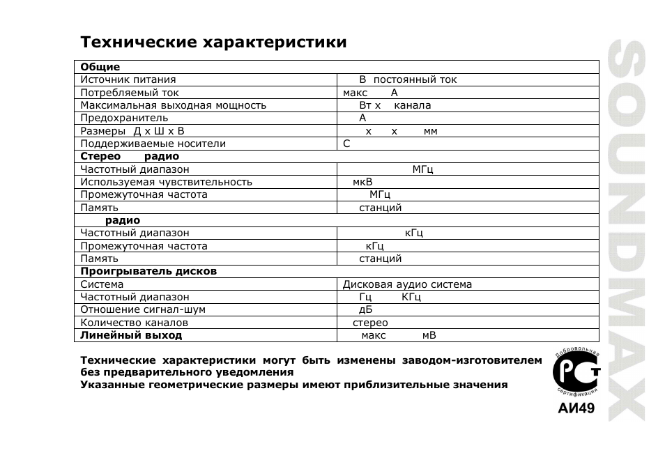 SoundMax SM-CDM1042 User Manual | Page 77 / 77