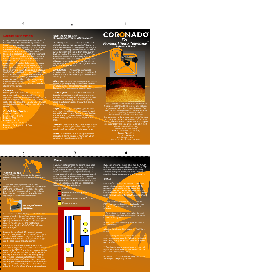Coronado Telescope User Manual | 1 page