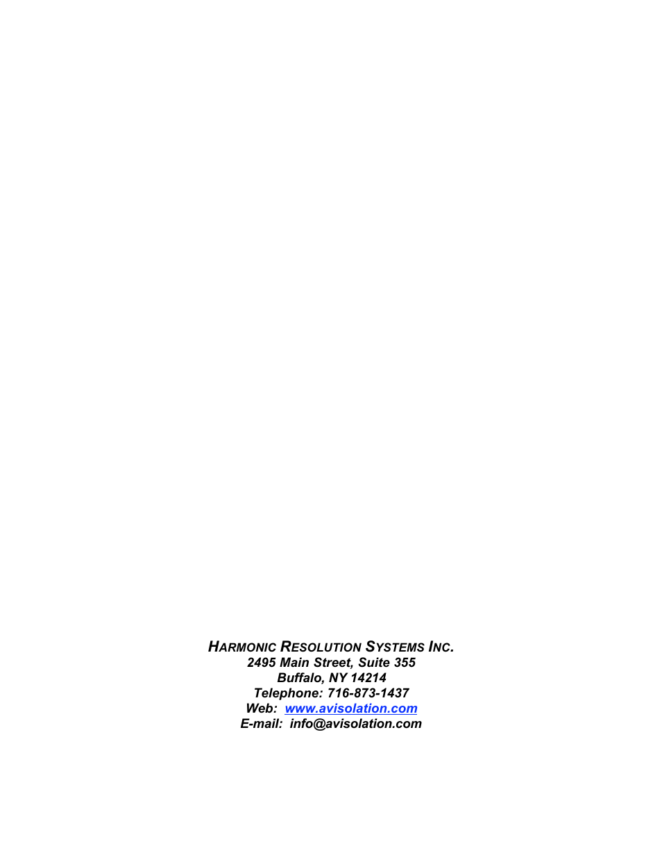 Harmonic Resolution Systems S1 Isolation Base User Manual | Page 8 / 8