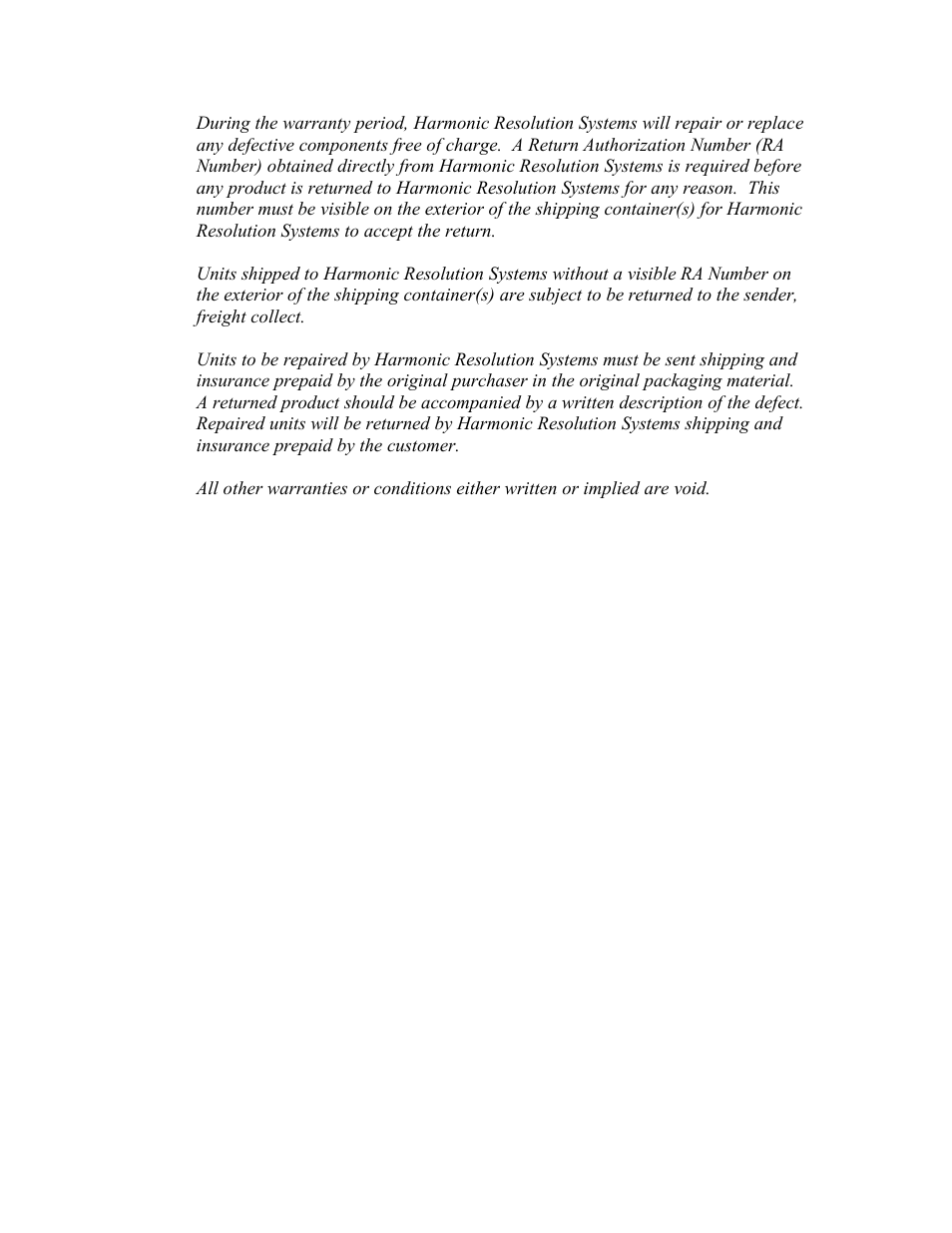 Harmonic Resolution Systems R1 Isolation Base User Manual | Page 8 / 9