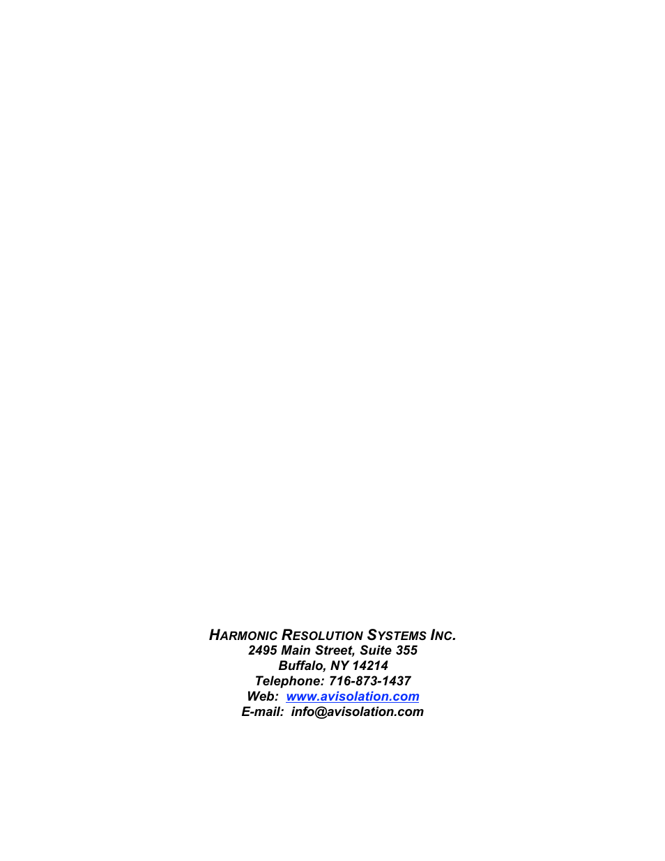 Harmonic Resolution Systems SXR Audio Stand User Manual | Page 20 / 20