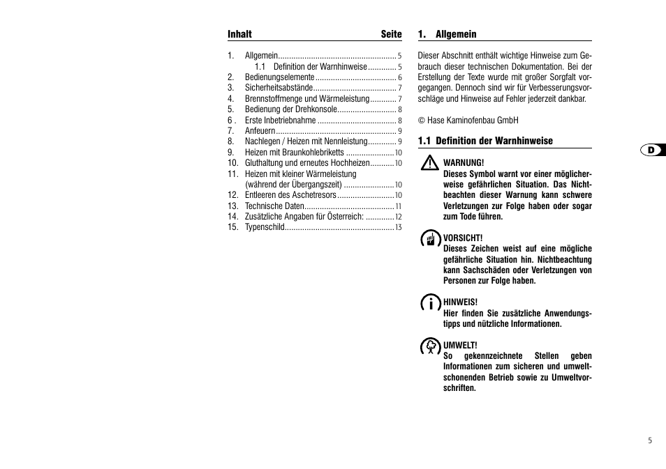 Hase Bari User Manual | Page 5 / 48