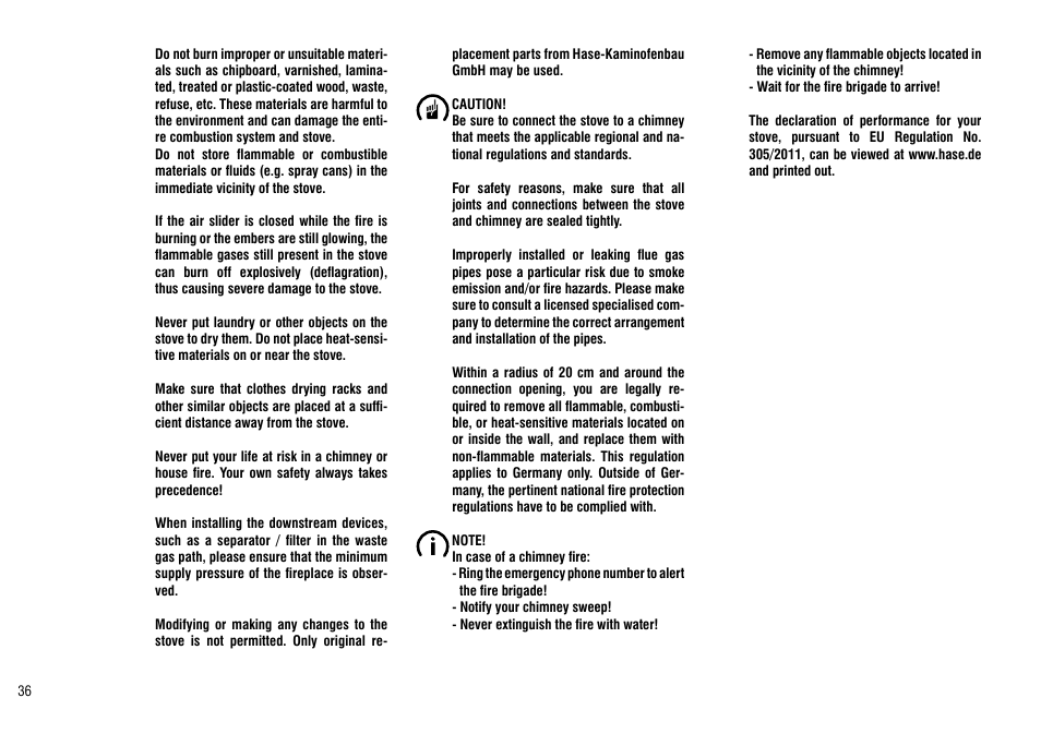 Hase Ottawa User Manual | Page 36 / 56