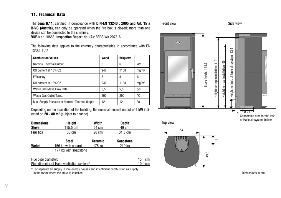 Hase Jena User Manual | Page 36 / 48