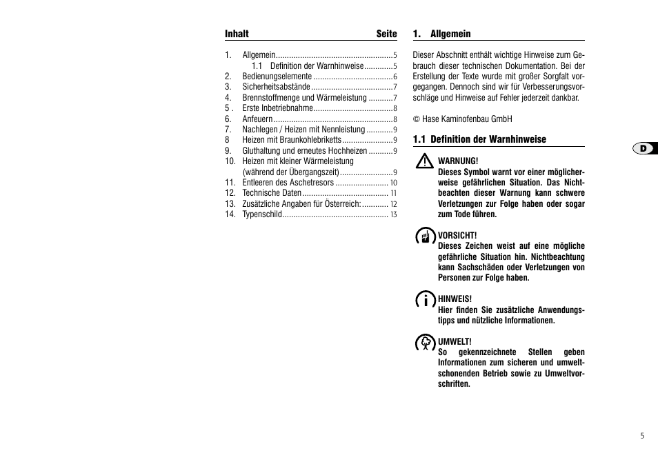 Hase Jena User Manual | Page 5 / 48