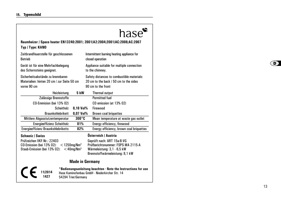 Hase Kano User Manual | Page 13 / 48