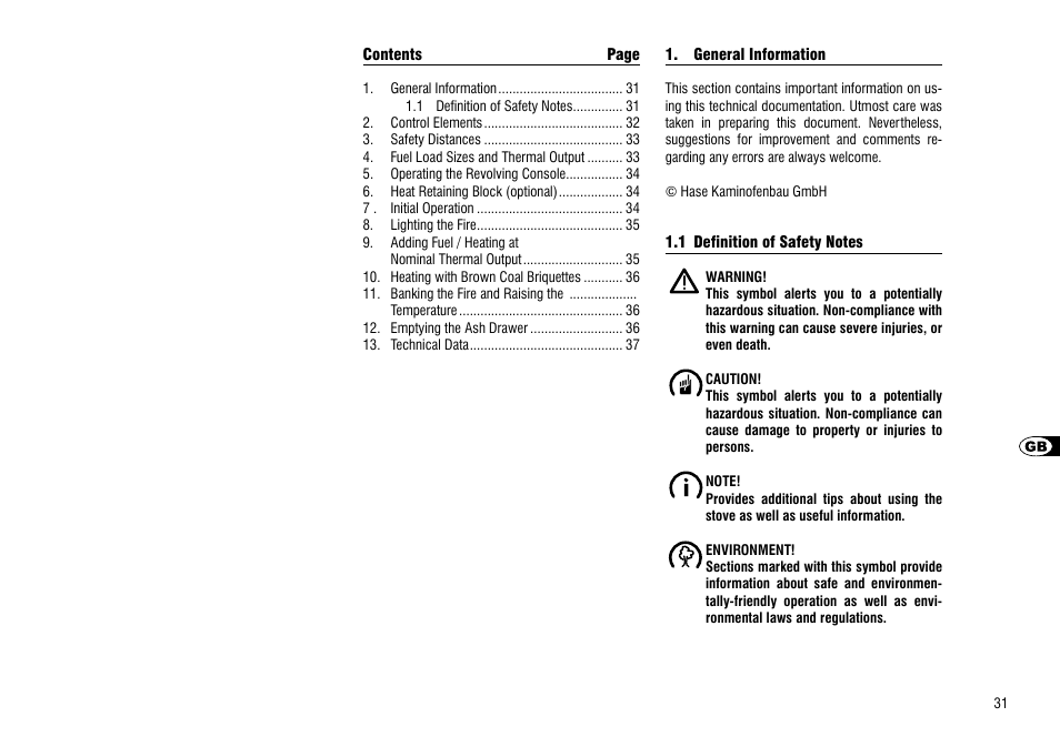 Hase Lagos User Manual | Page 31 / 46