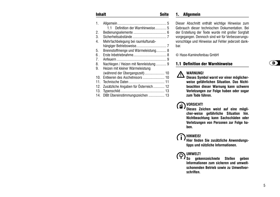 Hase Asmara User Manual | Page 5 / 48
