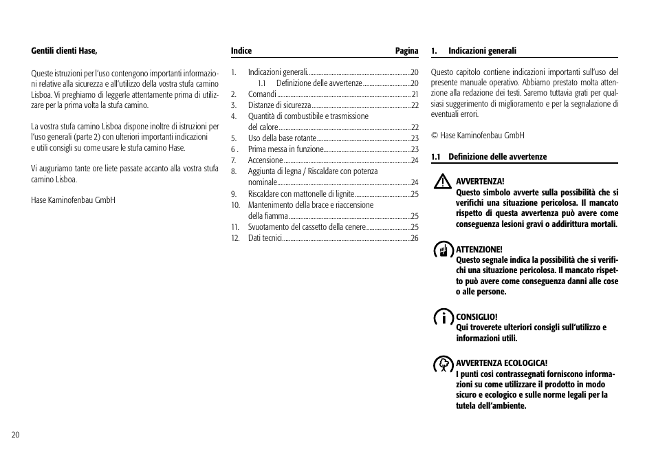 Hase Lisboa User Manual | Page 20 / 44