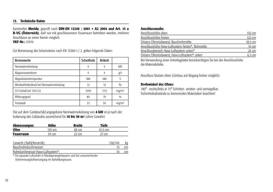 Hase Merida User Manual | Page 10 / 48