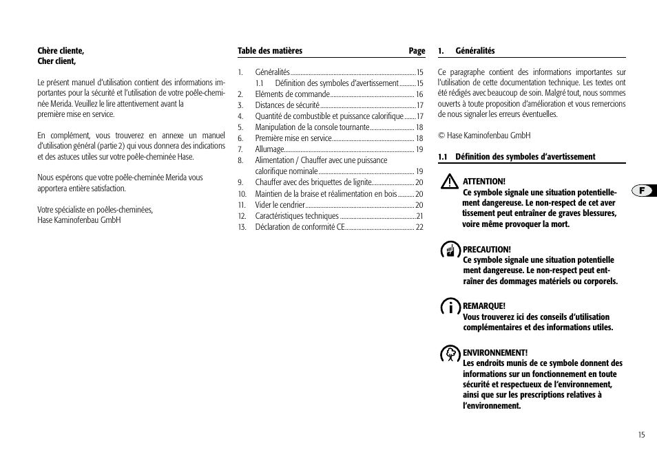 Hase Merida User Manual | Page 15 / 48