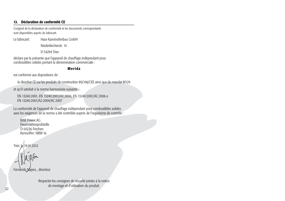 Hase Merida User Manual | Page 22 / 48