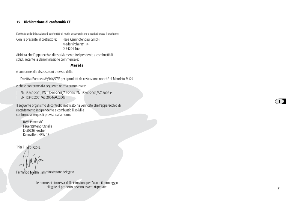 Hase Merida User Manual | Page 31 / 48