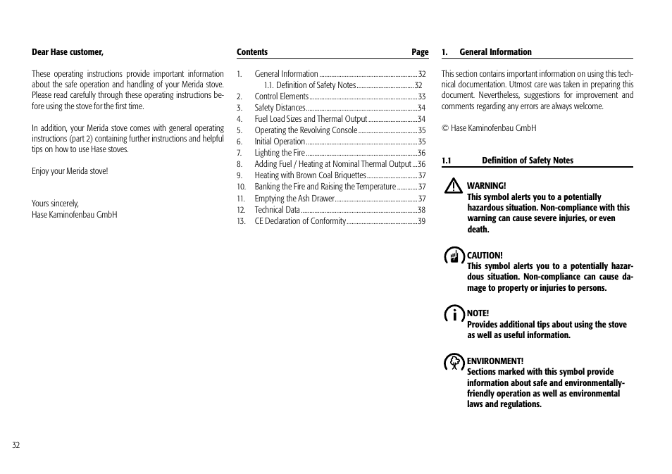 Hase Merida User Manual | Page 32 / 48