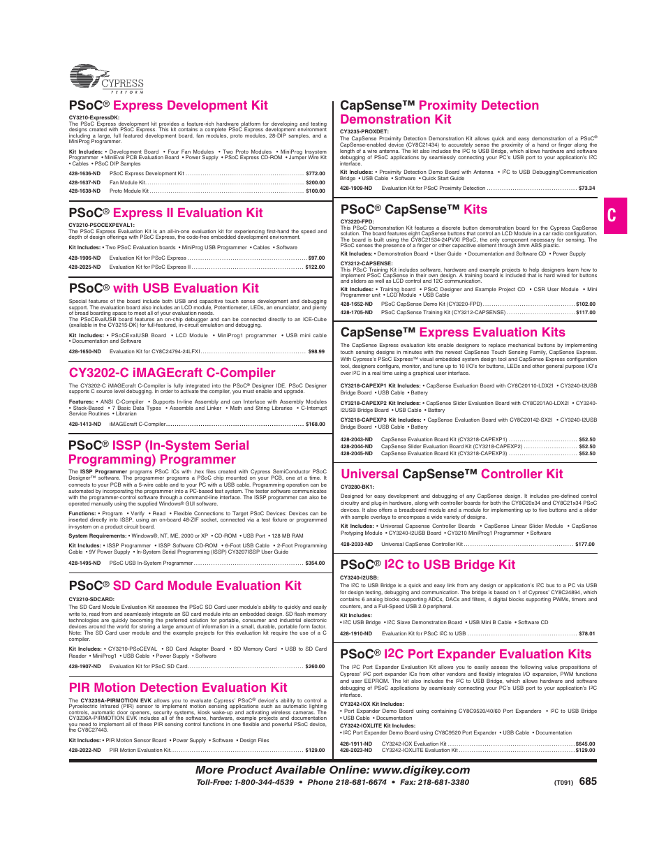 Cypress CapSense CPSoC User Manual | 1 page