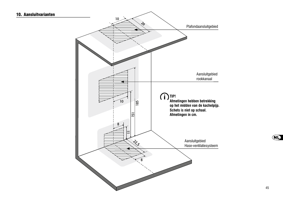 Aansluitvarianten | Hase Valencia User Manual | Page 45 / 48