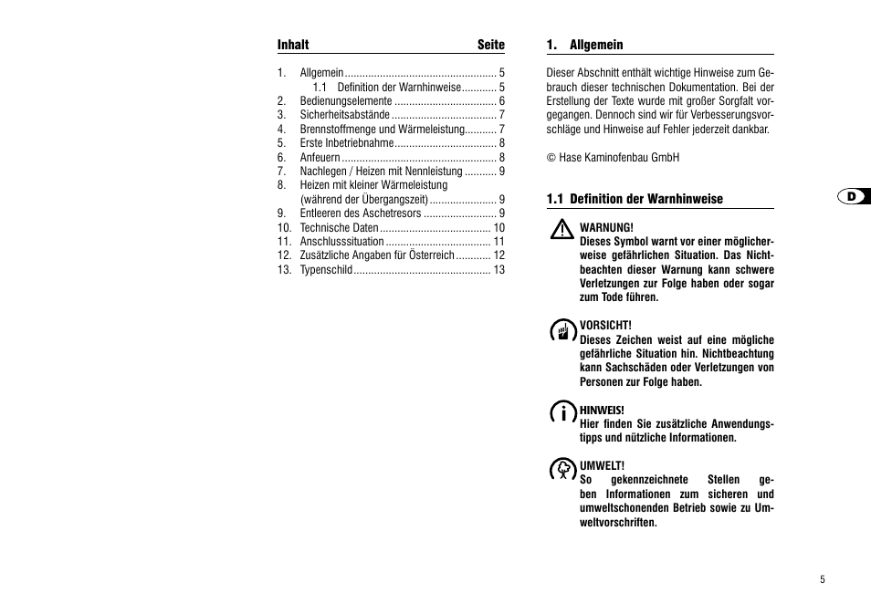 Hase Valencia User Manual | Page 5 / 48
